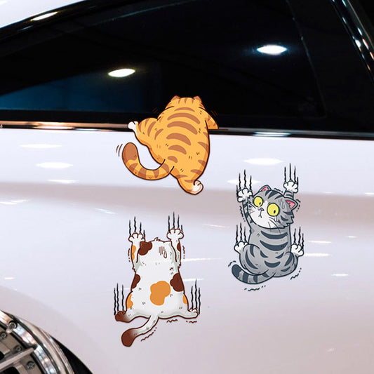 Cat Car Sticker Scratch Body