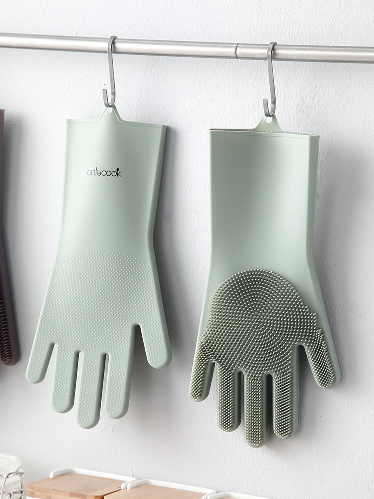 Thickened Silicone Dishwashing Gloves