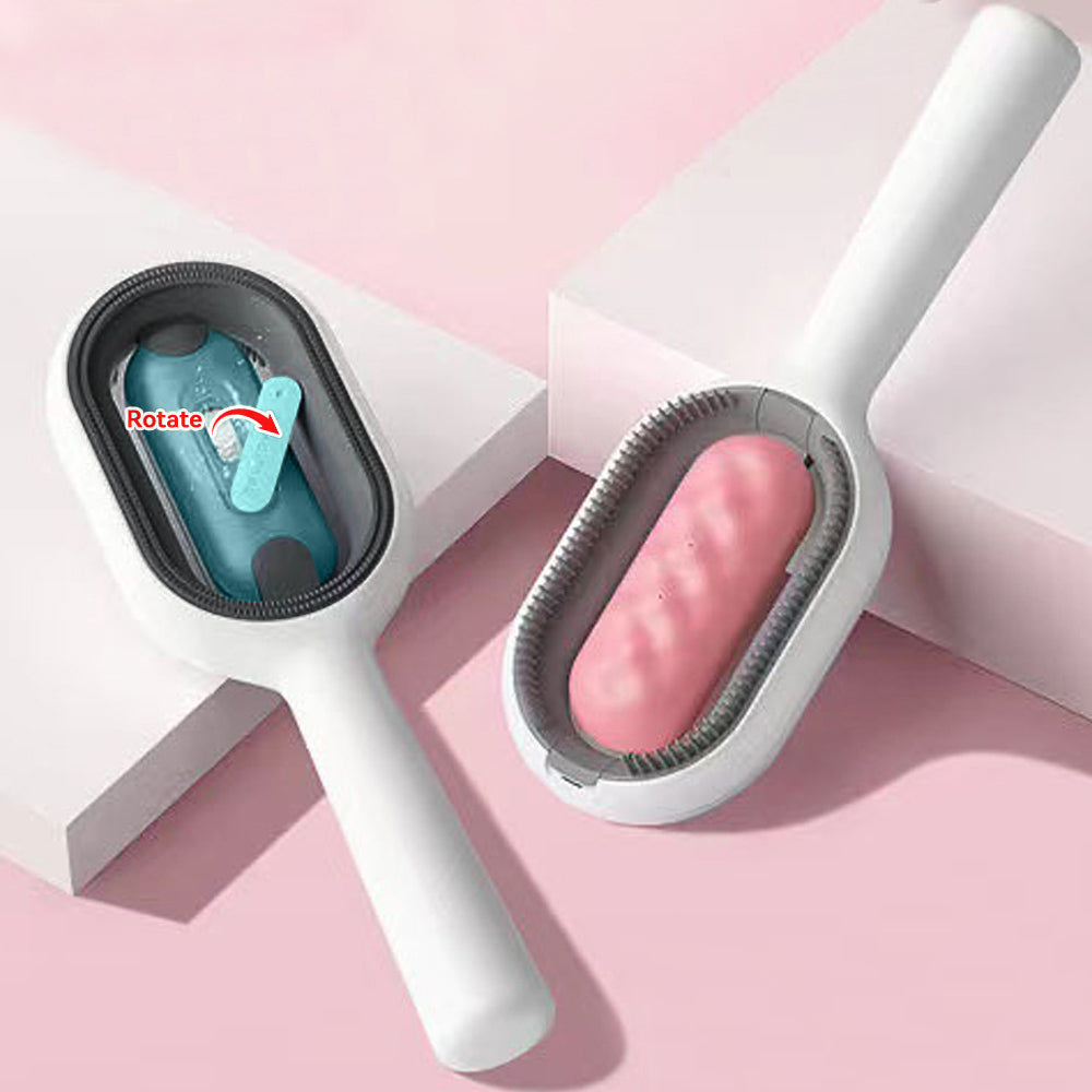 Cat and Dog Double Sided Grooming Comb with Water Tank