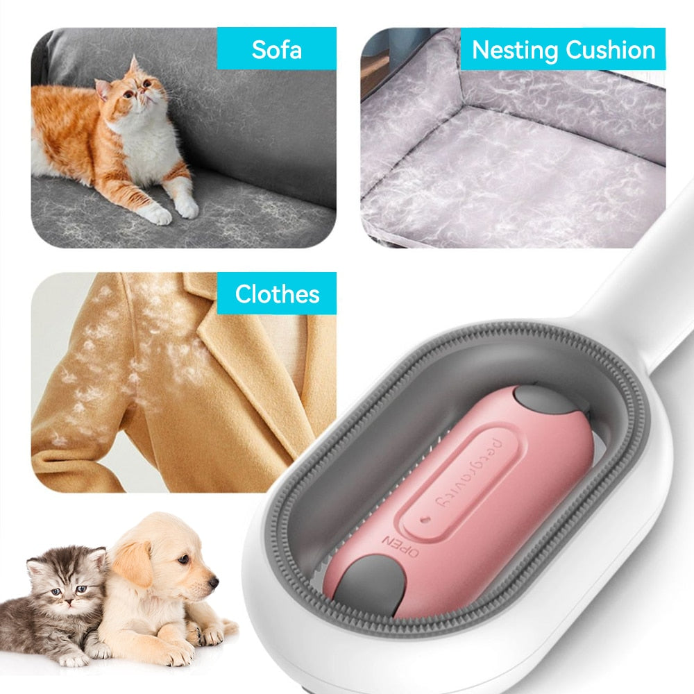 Cat and Dog Double Sided Grooming Comb with Water Tank