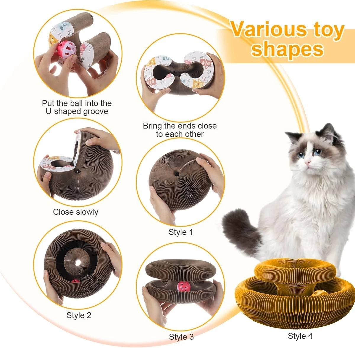 Magic Organ Cat Toy with Ball