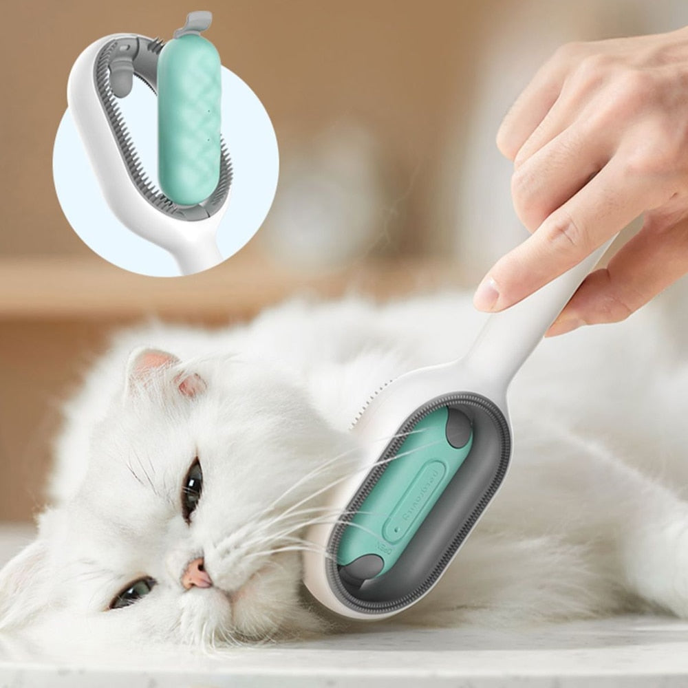 Cat and Dog Double Sided Grooming Comb with Water Tank