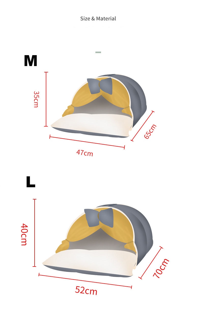 Luxurious Semi-Enclosed Cat Tent Bed