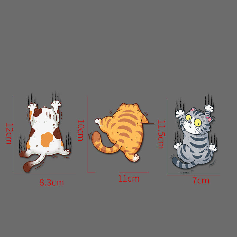 Cat Car Sticker Scratch Body